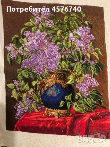 Продава се гоблена “ Люляците “, снимка 2 - Гоблени - 53508286