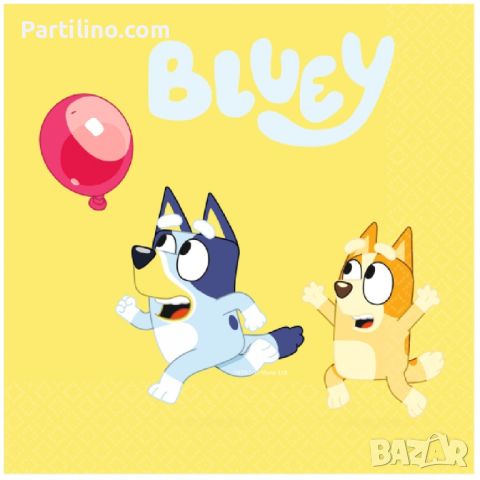 Салфетки Блуи и Бинго Bluey, 20 броя 9915379, снимка 1 - Декорация - 46648861