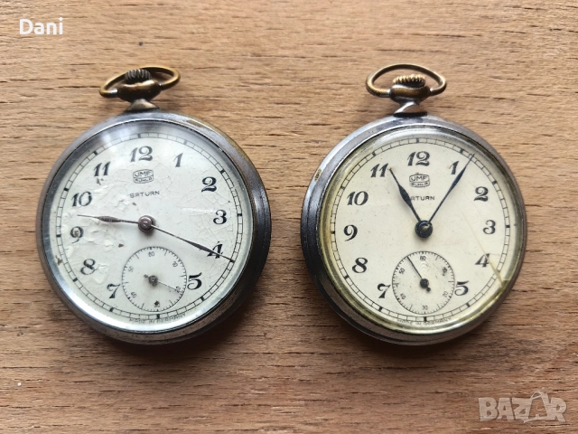 Джобен часовник Молния/Салют/Сатурн, снимка 3 - Антикварни и старинни предмети - 52389888