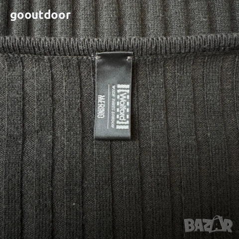 Wolford Front Wrap Style Ribbed Merino Wool Pullover (M), снимка 3 - Блузи с дълъг ръкав и пуловери - 53689641