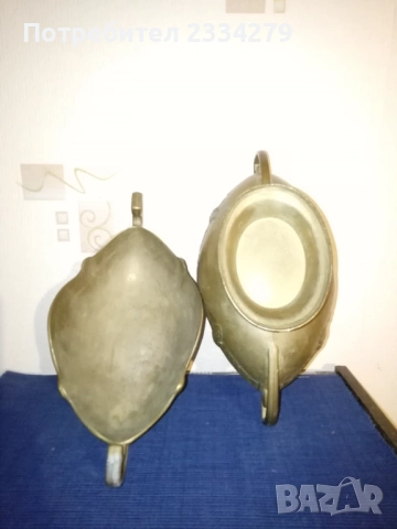 Жардиниера тип гондола, винтидж купа за плодове от масивен бронз, снимка 6 - Антикварни и старинни предмети - 52931063