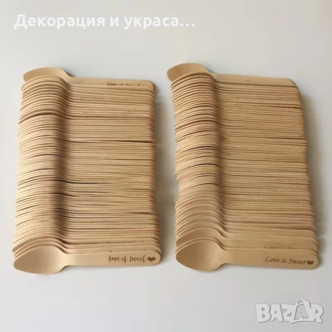 150 броя дървени лъжици 