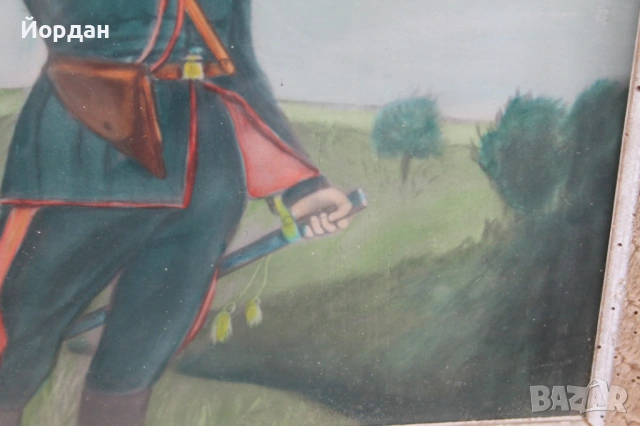 Стара рисунка върху дебел картон, снимка 8 - Колекции - 53801171