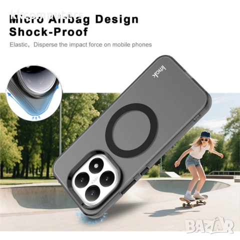 IMAK Удароустойчив Калъф (PET + TPU) за Xiaomi 15T- MagSafe, Airbag технология, вкл. Протектор, 6 Цв, снимка 9 - Калъфи, кейсове - 52377861