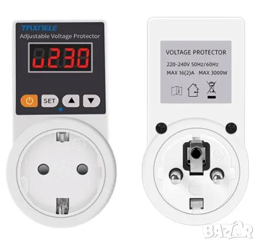 Automatic Voltage Protector Socket AC 220V Adjustable 16A Power Surge Protector Voltage Safe Protect, снимка 13 - Друга електроника - 47266980