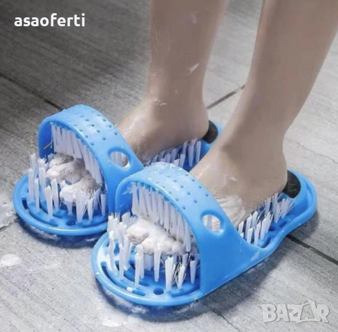 🦶 Ексфолиращ Чехъл за Баня – Масаж, Четка и Пемза (28 см) с Вакуум Залепване