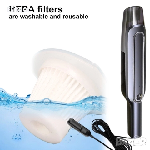 Портативна ръчна прахосмукачка за автомобил, снимка 2 - Прахосмукачки - 52798093