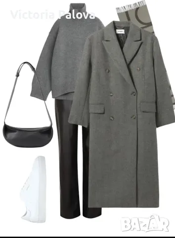 Скъпо модерно палто,80% вълна, снимка 2 - Палта, манта - 30336476