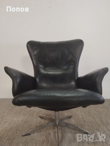 Hjort Knudsen – Кресло Opus – естествена кожа, снимка 10 - Дивани и мека мебел - 46419495
