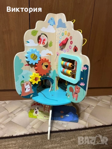 Детска дървена игра с активности , снимка 2 - Образователни игри - 54208566