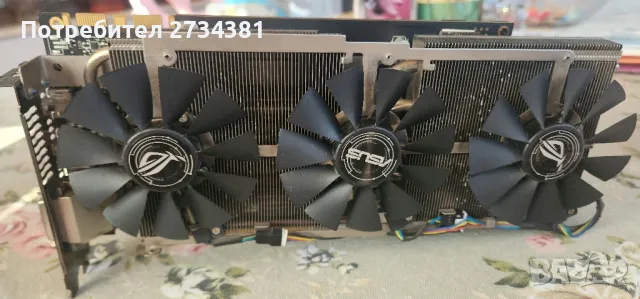 Видео карта Asus Rog Strix 1070 Ti 8GB, снимка 3 - Видеокарти - 48623891