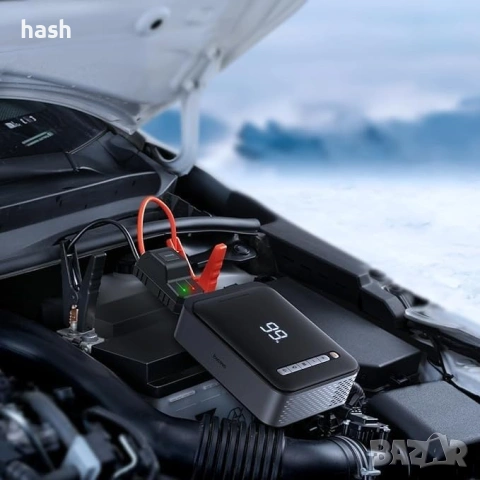 Baseus CGNL020001 Jump Starter външна батерия, 3в1, Стартер за автомобил + външна батерия + компресо, снимка 4 - Аксесоари и консумативи - 53610719