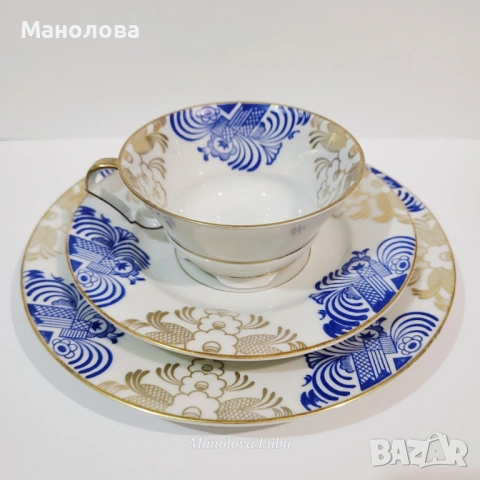 Троен комплект, порцеланова чаша за чай Echt Tuppack.