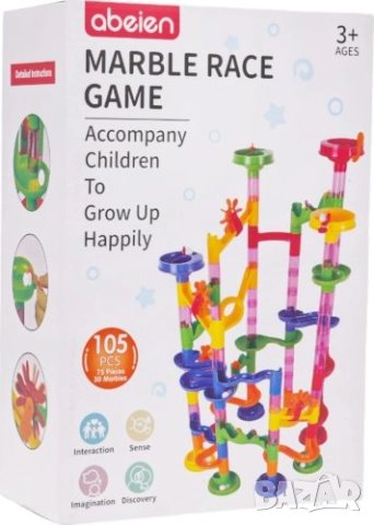 Конструктор Път с топчета - 105 елемента, снимка 6 - Конструктори - 51858208