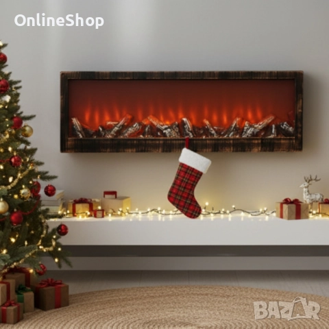 Светеща декоративна камина, ефект на истински пламък, 61x20x10см, снимка 7 - Декорация за дома - 52041723