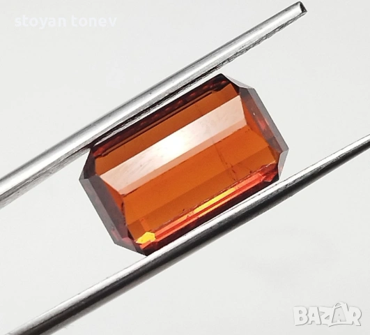 Изключителен 5.04кт Vivid оранжев спесартит гранат от Нигерия! Сертифициран! Нов!, снимка 7 - Други - 53690649