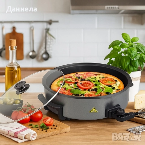 Многофункционален преносим електрически тиган Royalty Line RL-PP18214 - 42см, снимка 3 - Други стоки за дома - 51655608