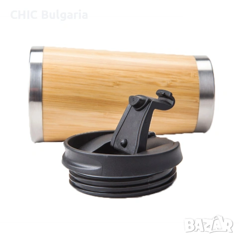 Термо чаша (термос) с бамбуково покритие , снимка 4 - Чаши - 38791013