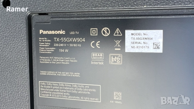 Main board - TNPH1204 1A Panasonic 55TXW904, снимка 5 - Части и Платки - 52603295