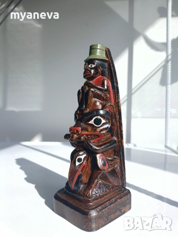 Статуетка от Перу на тотемна мачта.  , снимка 6 - Статуетки - 51554226