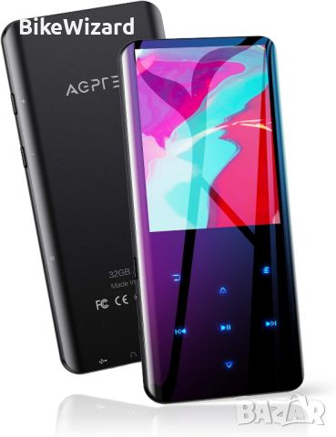 AGPTEK A19X 2.4" преносим музикален плейър FM радио, диктофон, памет 32GB  НОВ, снимка 2 - MP3 и MP4 плеъри - 45770690