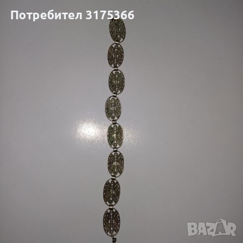 Стара сребърна филигранена гривна, снимка 2 - Гривни - 46233406