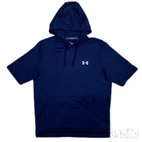 Оригинална мъжка тениска с качулка Under Armour | M размер, снимка 2 - Тениски - 47427738