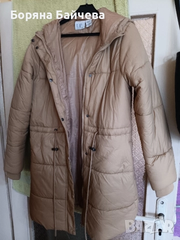 Дамско дълго яке с пух