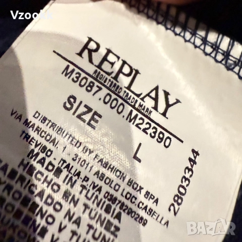 Мъжка блуза Replay Regular Fit | L размер, снимка 5 - Блузи - 52871546
