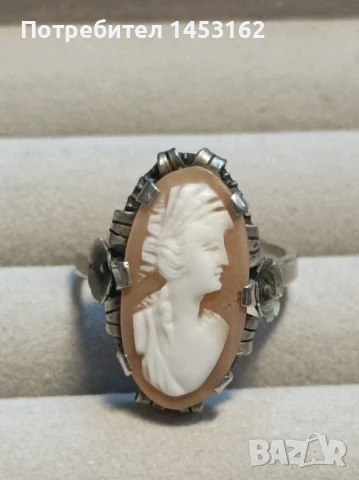 Старинен пръстен с камея, снимка 1