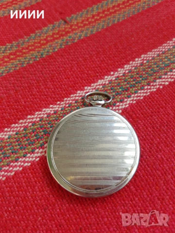 Джобен часовник Молния 1955г, снимка 2 - Антикварни и старинни предмети - 53617214