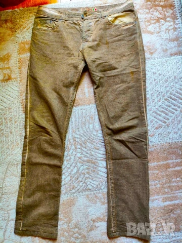 Италиански дънки Alcott 53, слим, № 36 (L), шоколадов цвят , снимка 4 - Дънки - 51198810