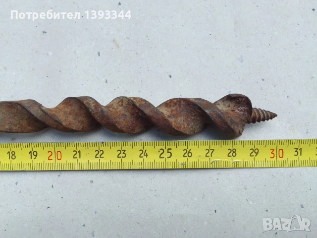 Старо свредло за дърво, снимка 3 - Антикварни и старинни предмети - 50492739