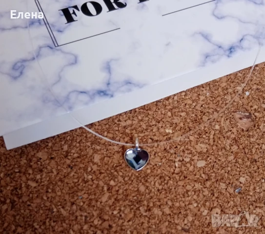 Колие на корда с кристал, снимка 3 - Колиета, медальони, синджири - 50662297