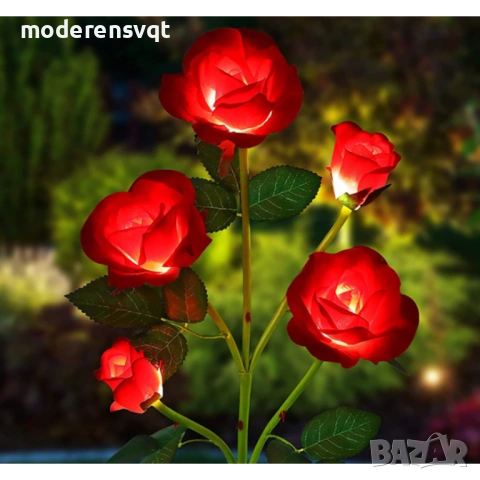 Градинска соларна лампа Роза