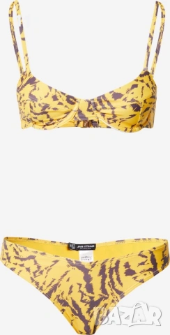 Nasty Gal Сутиен балконет Бански тип бикини в Горчица