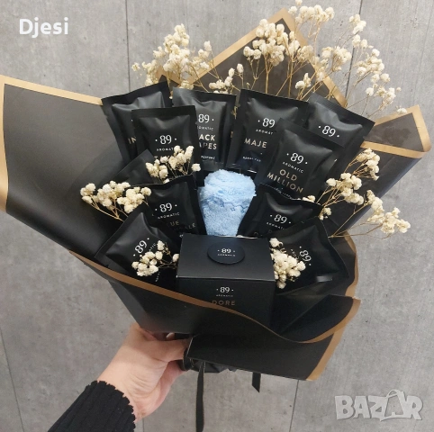 Букет за него с аромати за кола, снимка 2 - Изкуствени цветя - 53459774