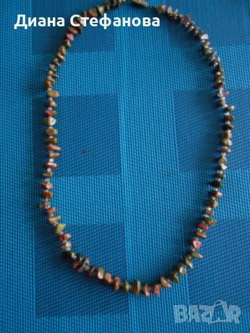 Гривни и колиета естествени камъни - малахит, яспис, розов кварц и др., снимка 4 - Гривни - 53498725