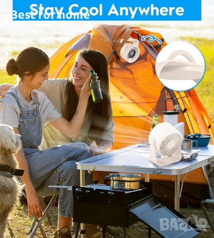 Преносим настолен вентилатор за охлаждане с цифров дисплей , снимка 5 - Вентилатори - 51485945