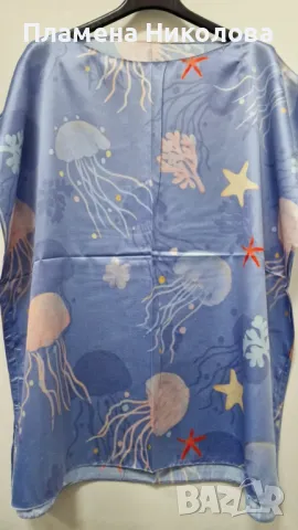 Луксозна плажна туника от 100% коприна – стил и комфорт за летните дни, снимка 1
