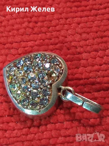 СТАР ФИН СРЕБЪРЕН ПЕНДАНТ СЪРЧИЦЕ СРЕБРО ВИСОКА ПРОБА ИНКРУСТИРАН с БЛЕСТЯЩИ ЦИРКОНИ 48596, снимка 10 - Колиета, медальони, синджири - 48901710