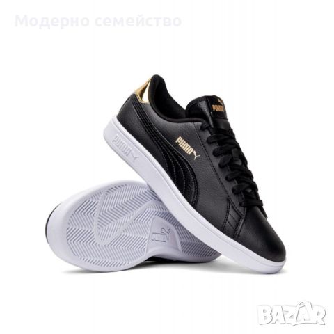 Дамски сникърси в черно Puma smash , снимка 1 - Кецове - 46287351