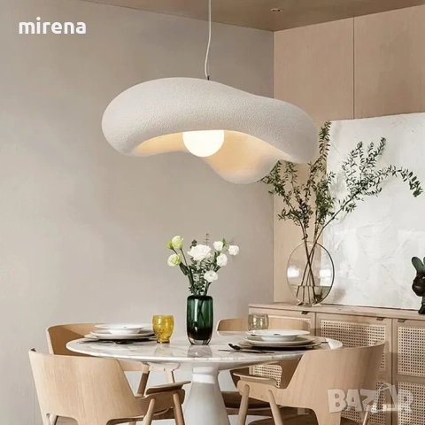 Висяща лампа полилей стил облак wabi sabi 60*50 см Е27