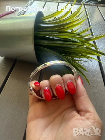 Сребърна гривна, снимка 2 - Гривни - 50467665