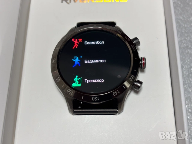 НОВ! Смарт часовник Riversong – Motive 9 Max, 1.43'', Space Grey, снимка 5 - Смарт часовници - 53110730