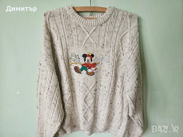 Mickey Mouse пуловер Disney L/XL ембродерия pullover 