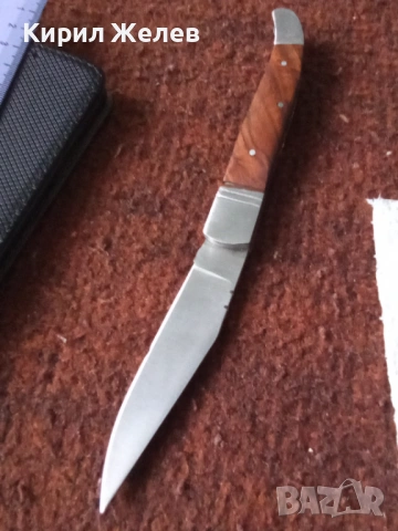 Сгъваем нож с кожена калъфка 53806, снимка 11 - Антикварни и старинни предмети - 53503766