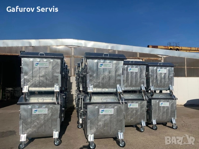 Метален контейнер за смет тип ”Бобър” 1100 л - поцинкован, усилен корпус, 4 колела, снимка 6 - Друго - 52273286