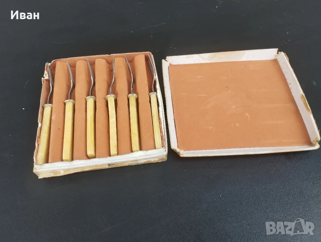 Руски комплект вилици за десерт, снимка 7 - Антикварни и старинни предмети - 51059115