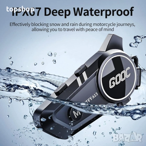 Нов интерком за каска YYTFY Мотоциклетни Bluetooth слушалки с гласов асистент, интерком слушалки..., снимка 5 - Аксесоари и консумативи - 51716444